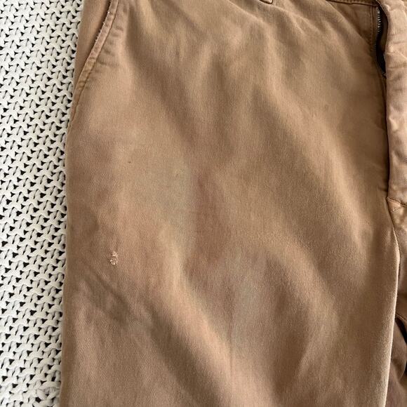 Mr P. Straight Leg Cotton-Blend Chino Pants in Sand Size 28 - Picture 6 of 13